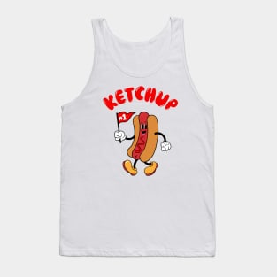 Hot Dog Race Ketchup Tank Top